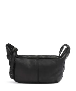 Submarine Schultertasche weiches Rindsleder schwarz