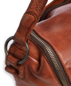 Submarine Schultertasche Rindsleder cognac