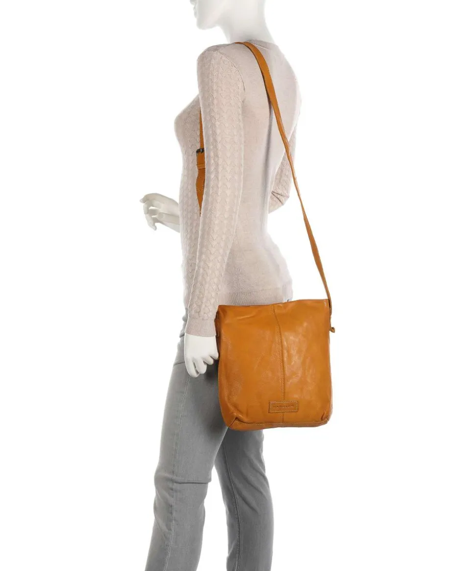 Submarine Umhängetasche fein genarbtes Rindsleder senfgelb