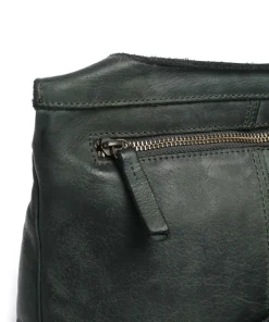 Submarine Umhängetasche fein genarbtes Leder, fein genarbtes Rindsleder dunkelgrün