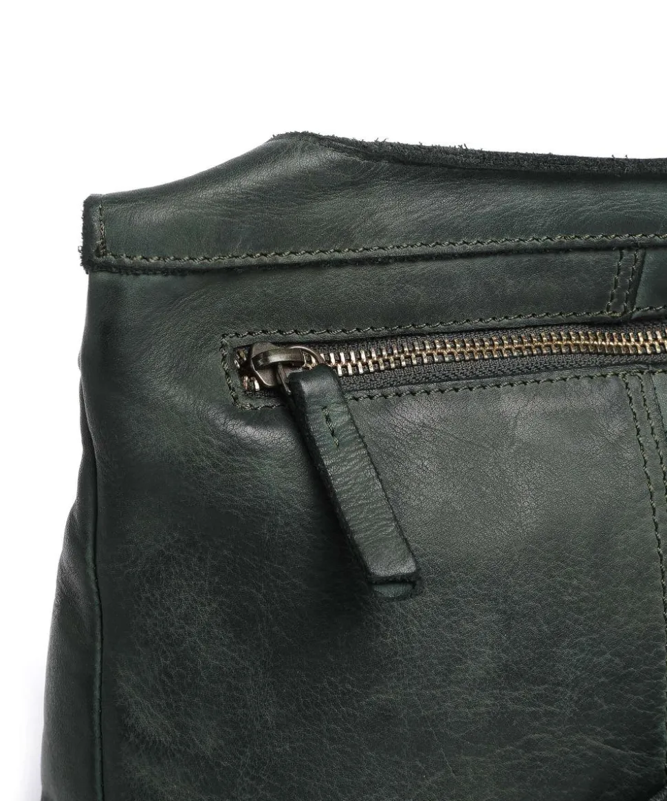 Submarine Umhängetasche fein genarbtes Leder, fein genarbtes Rindsleder dunkelgrün