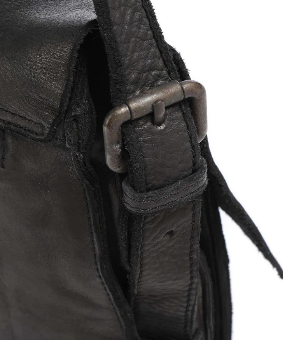 Submarine Umhängetasche fein genarbtes Rindsleder schwarz