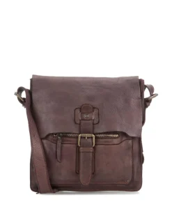 Submarine Umhängetasche fein genarbtes Rindsleder dunkelbraun