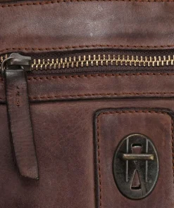 Submarine Umhängetasche fein genarbtes Rindsleder dunkelbraun