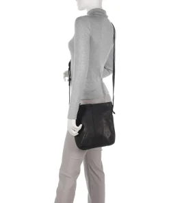 Submarine Umhängetasche fein genarbtes Rindsleder schwarz