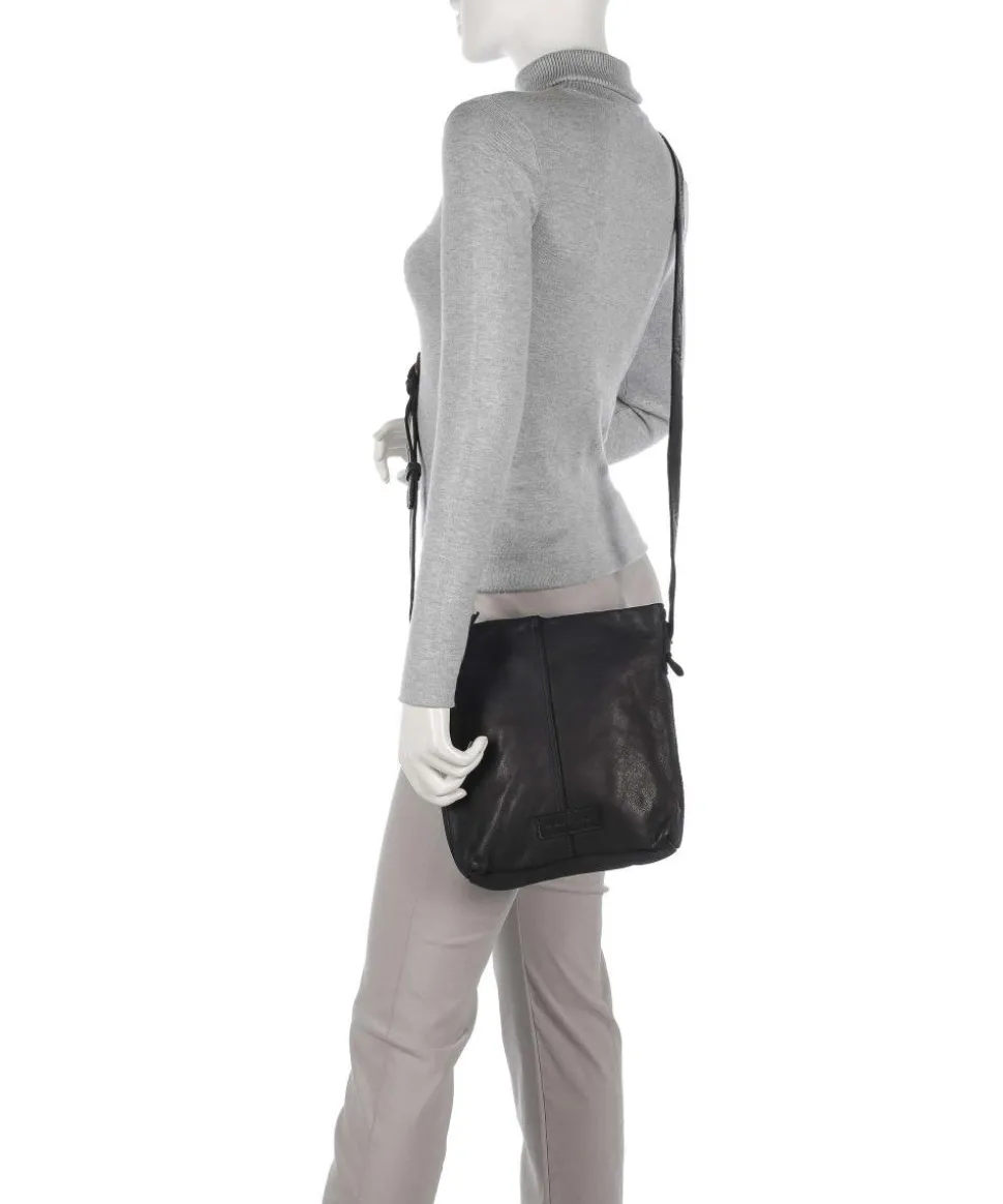 Submarine Umhängetasche fein genarbtes Rindsleder schwarz