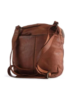 Submarine Umhängetasche genarbtes Leder cognac