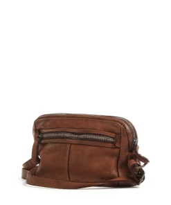 Submarine Umhängetasche genarbtes Rindsleder cognac