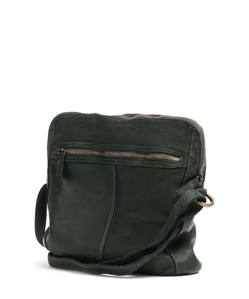 Submarine Umhängetasche genarbtes Rindsleder dunkelgrün