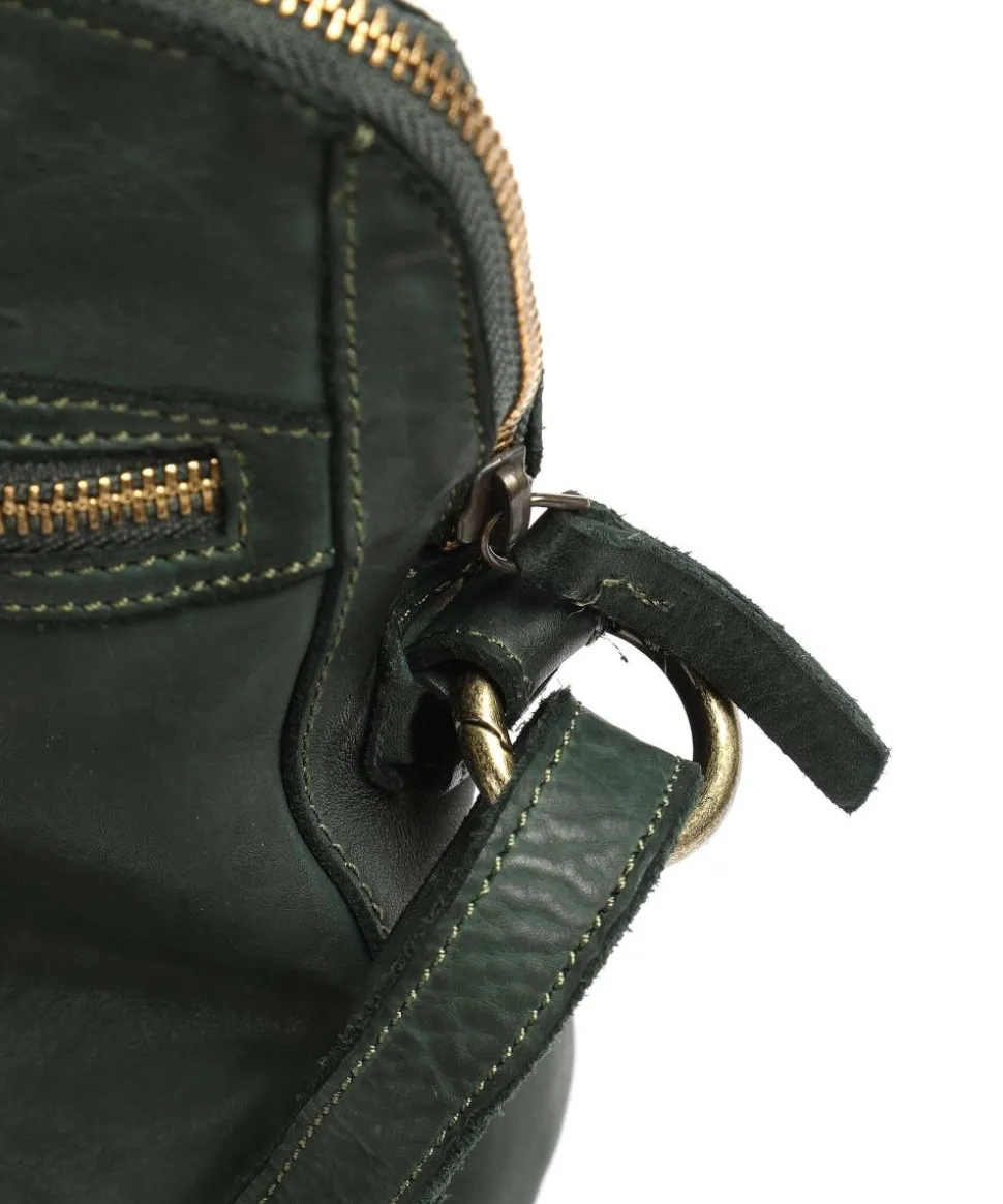 Submarine Umhängetasche genarbtes Rindsleder dunkelgrün