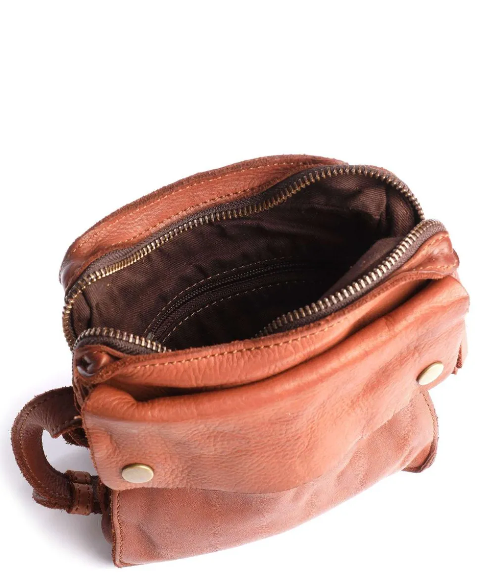 Submarine Umhängetasche genarbtes Rindsleder cognac