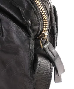 Submarine Umhängetasche Leder schwarz