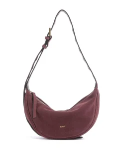Suede By My Side Small Schultertasche aufgerautes Leder wein