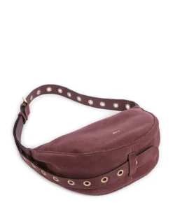 Suede By My Side Small Schultertasche aufgerautes Leder wein