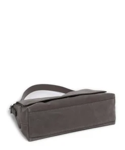 Suede Carina Beuteltasche aufgerautes Leder dunkelgrau