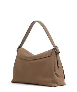 Suede Carina Beuteltasche aufgerautes Leder camel