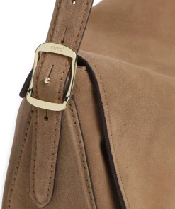 Suede Carina Beuteltasche aufgerautes Leder camel