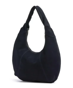 Suede Gabi Beuteltasche aufgerautes Rindsleder navy