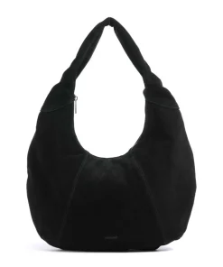 Suede Gabi Beuteltasche aufgerautes Rindsleder schwarz