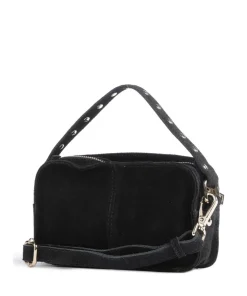 Suede Helena Umhängetasche aufgerautes Leder schwarz
