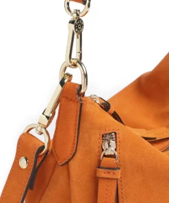 Suede Juna Small Beuteltasche aufgerautes Leder orange