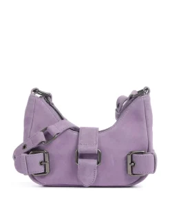 Suede Palma Schultertasche aufgerautes Leder violett