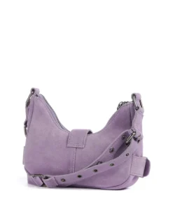 Suede Palma Schultertasche aufgerautes Leder violett