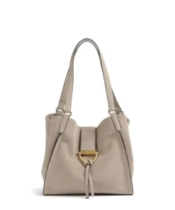 Suede Temi Shopper aufgerautes Leder hellgrau