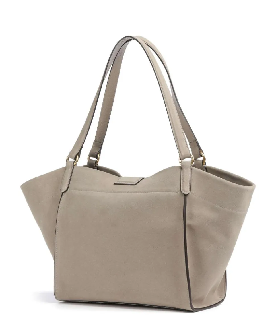 Suede Temi Shopper aufgerautes Leder hellgrau