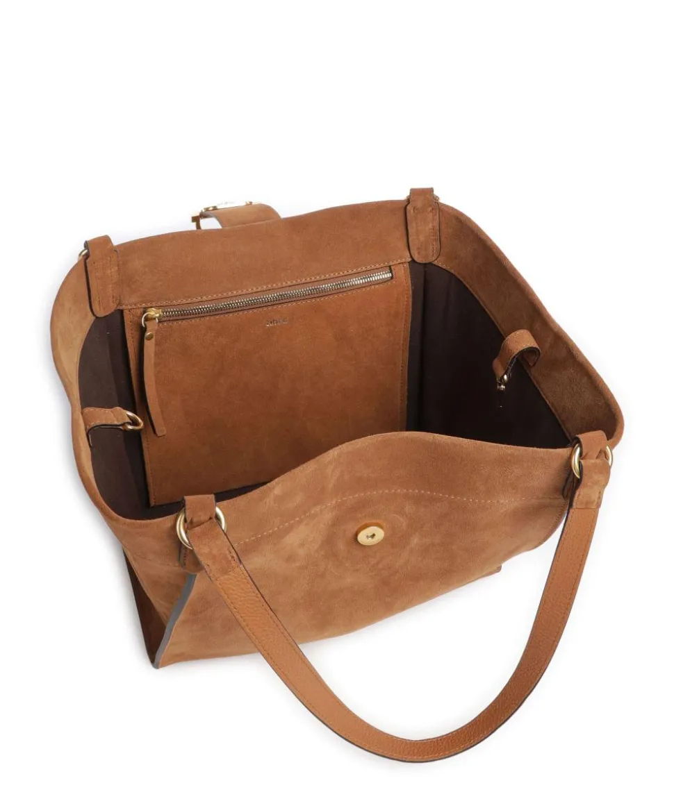 Suede Temi Shopper aufgerautes Leder braun