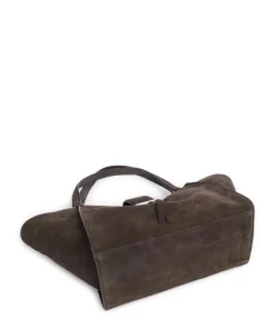 Suede Temi Shopper aufgerautes Leder dunkelbraun