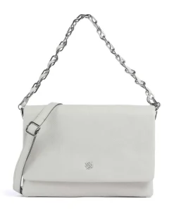 Sugar Pop Schultertasche genarbtes Rindsleder hellgrau