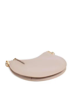 Sunup Beuteltasche genarbtes Leder beige