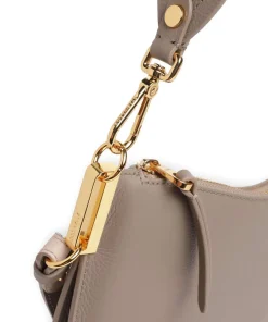 Sunup Beuteltasche genarbtes Leder taupe