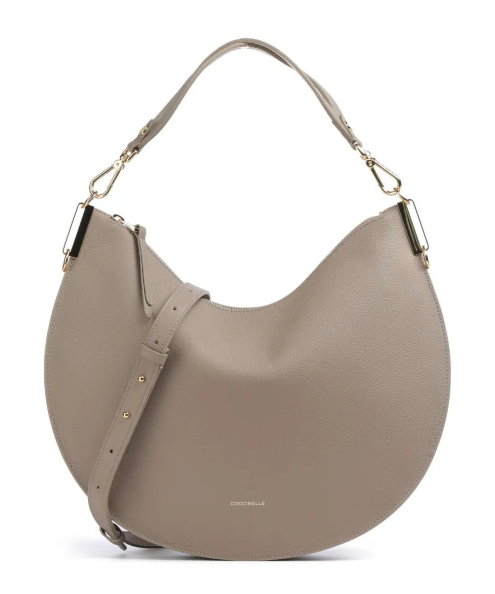 Sunup Beuteltasche genarbtes Rindsleder taupe