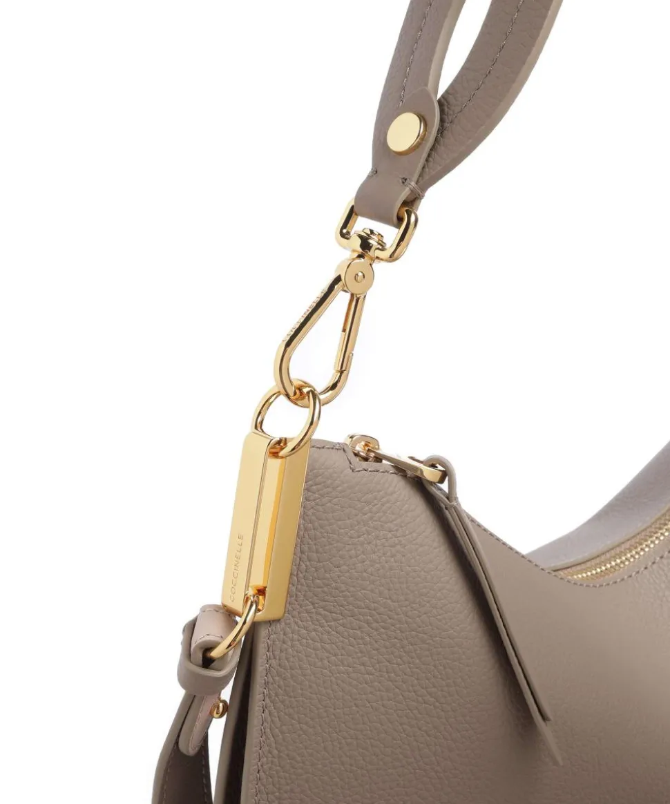 Sunup Beuteltasche genarbtes Rindsleder taupe