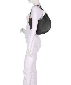 Sunup Beuteltasche genarbtes Leder schwarz