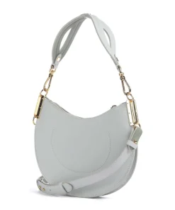 Sunup Schultertasche genarbtes Rindsleder hellblau