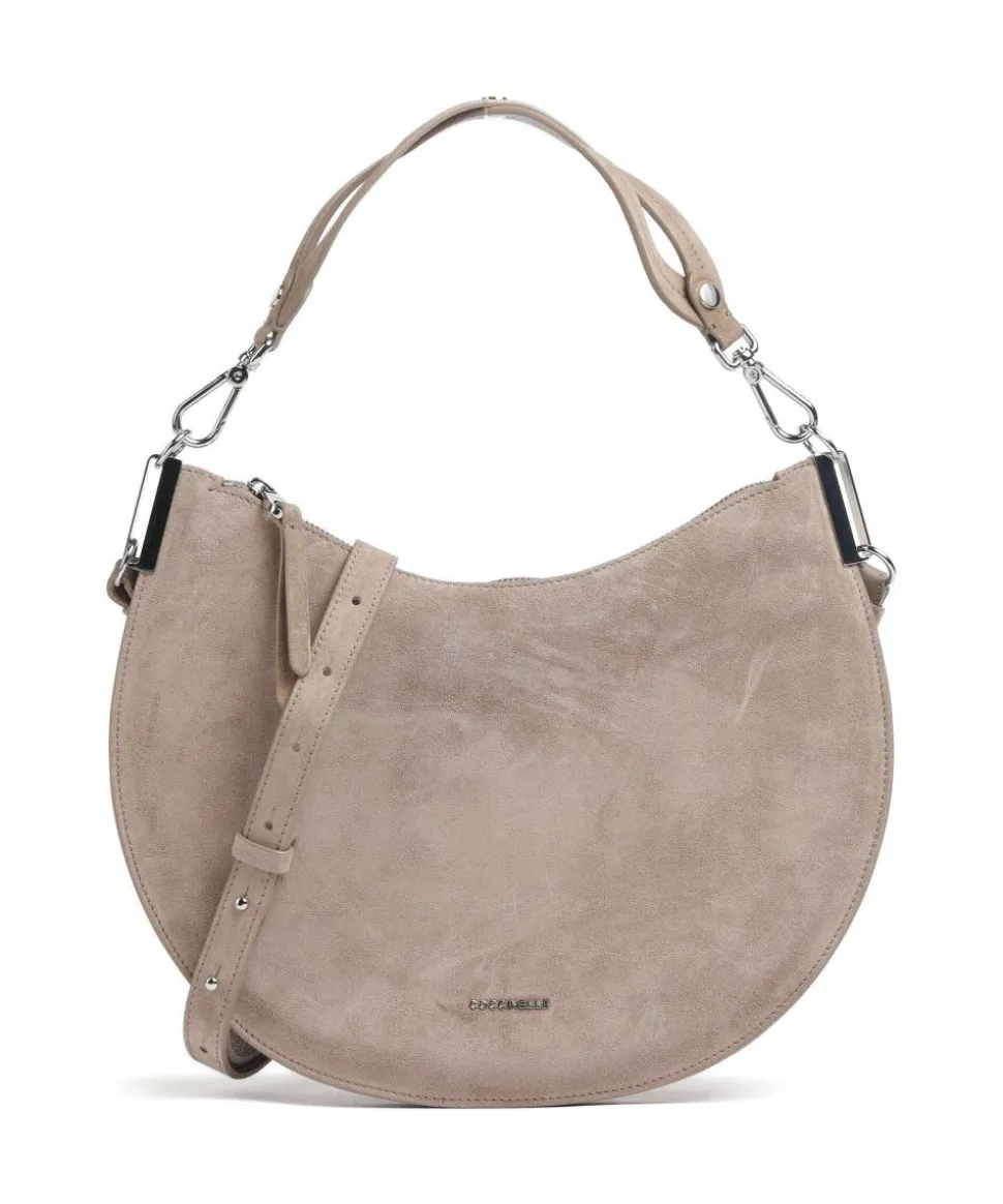 Sunup Suede Beuteltasche aufgerautes Leder taupe