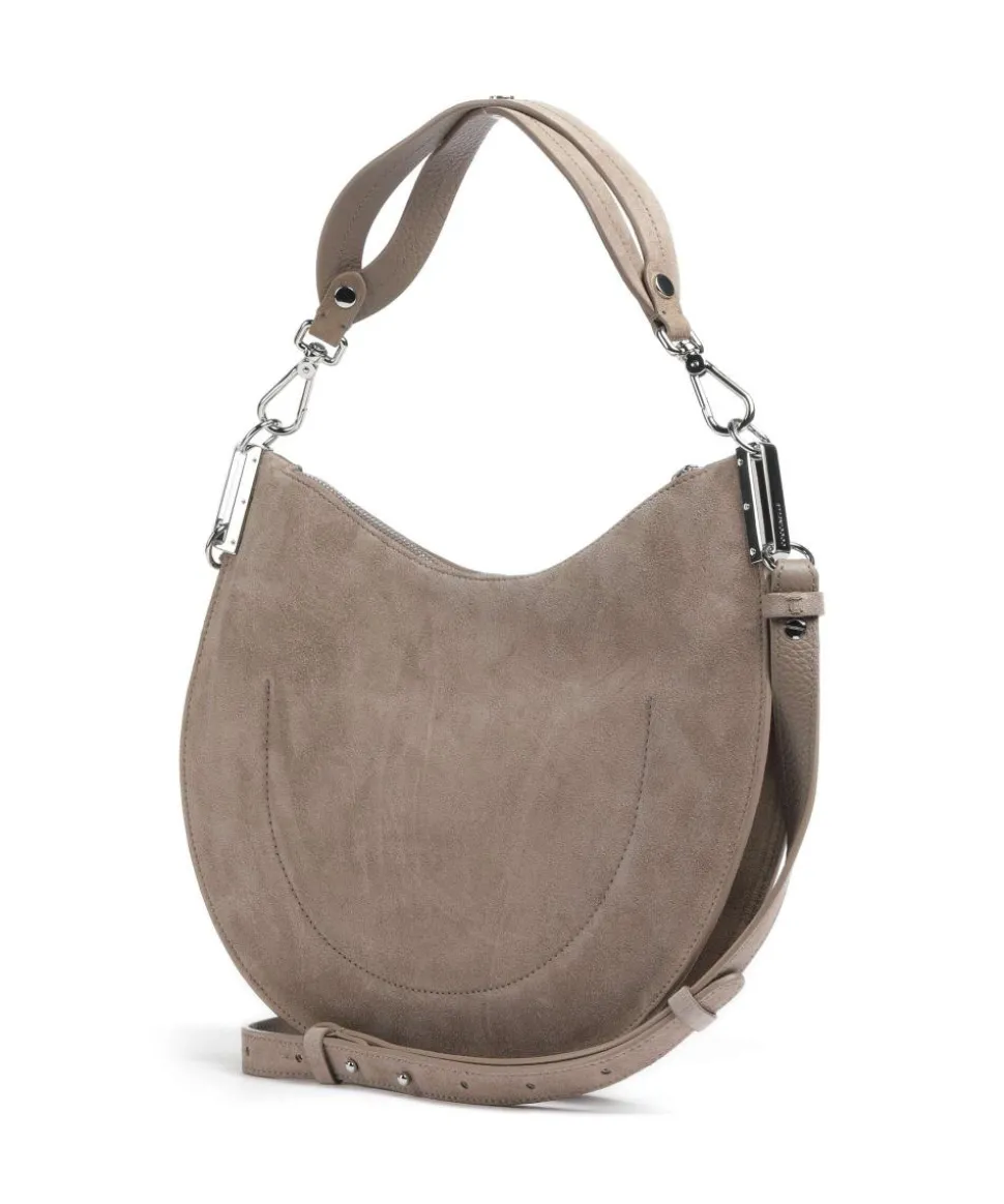 Sunup Suede Beuteltasche aufgerautes Leder taupe