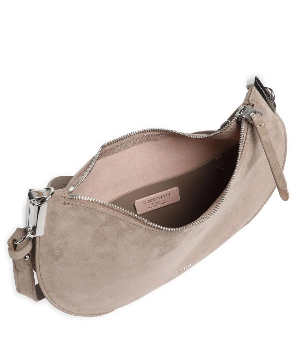 Sunup Suede Beuteltasche aufgerautes Leder taupe