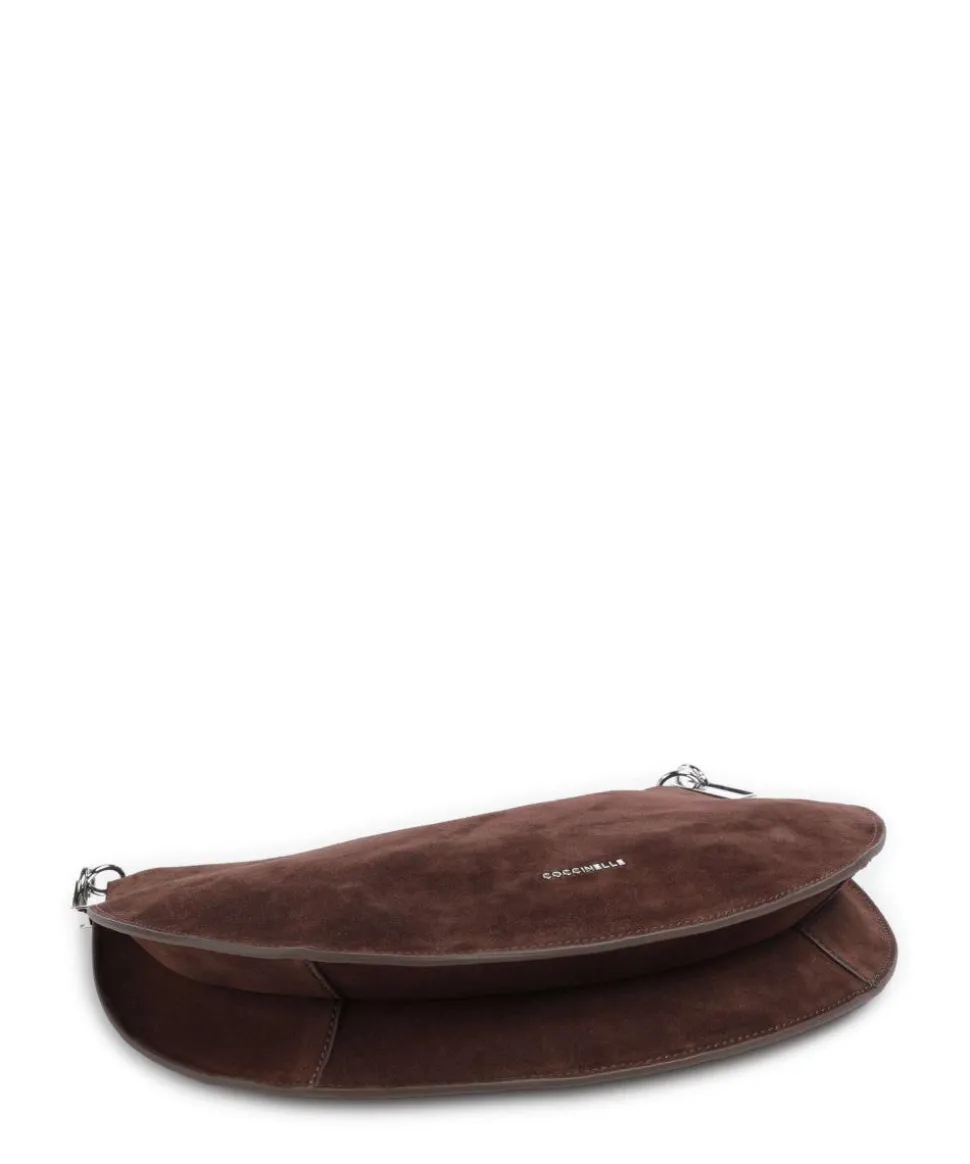 Sunup Suede Beuteltasche aufgerautes Leder dunkelbraun