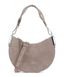 Sunup Suede Schultertasche aufgerautes Rindsleder taupe
