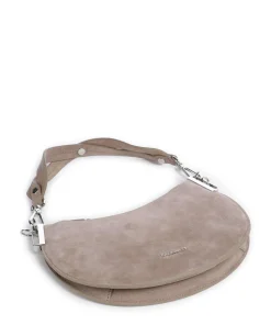 Sunup Suede Schultertasche aufgerautes Rindsleder taupe