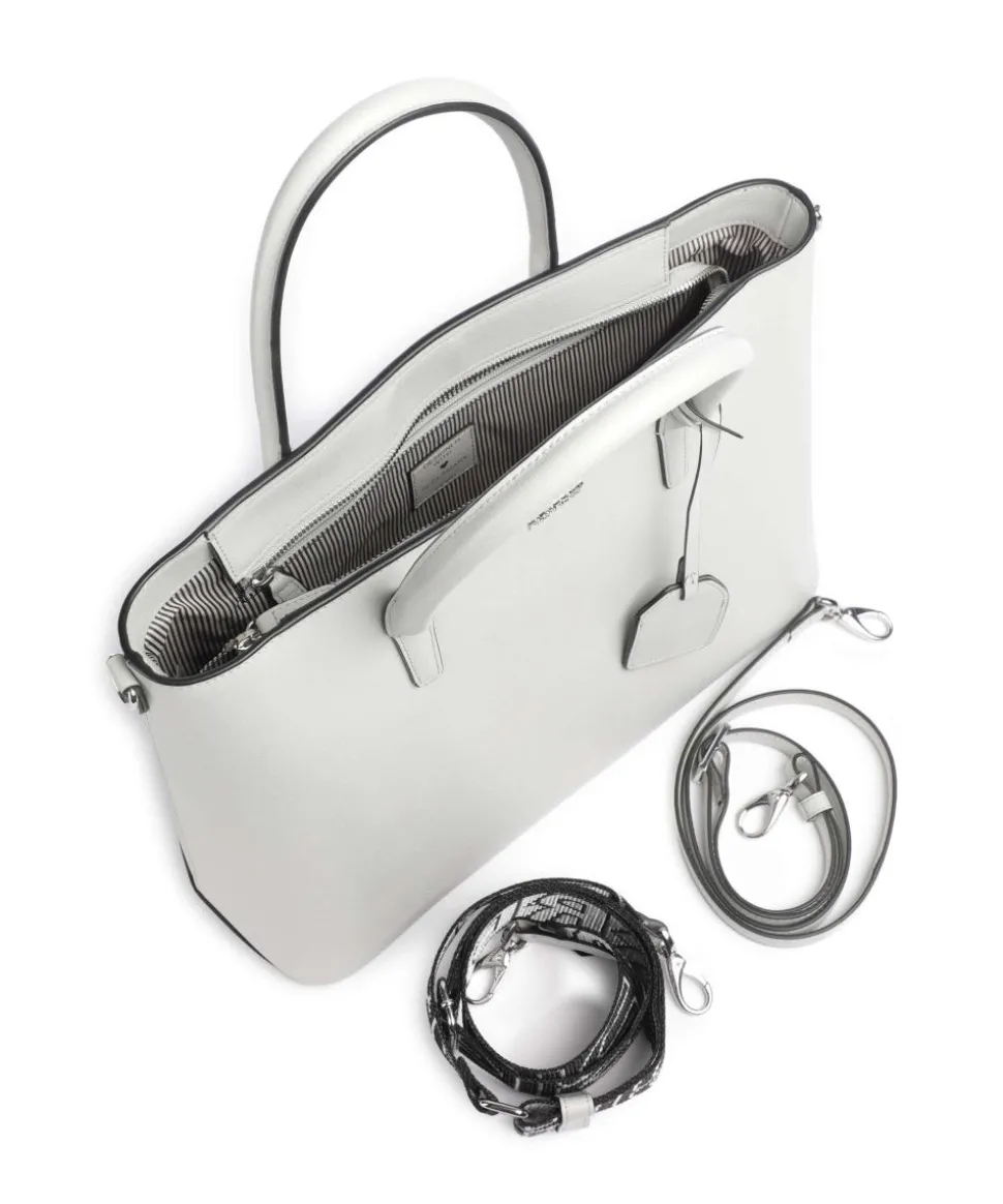 Super Star Handtasche Saffiano-Rindsleder hellgrau