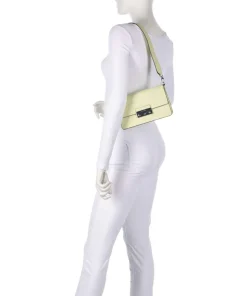 Super Star Schultertasche Saffiano-Rindsleder gelbgrün