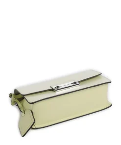 Super Star Schultertasche Saffiano-Rindsleder gelbgrün