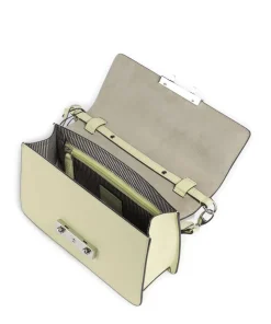 Super Star Schultertasche Saffiano-Rindsleder gelbgrün