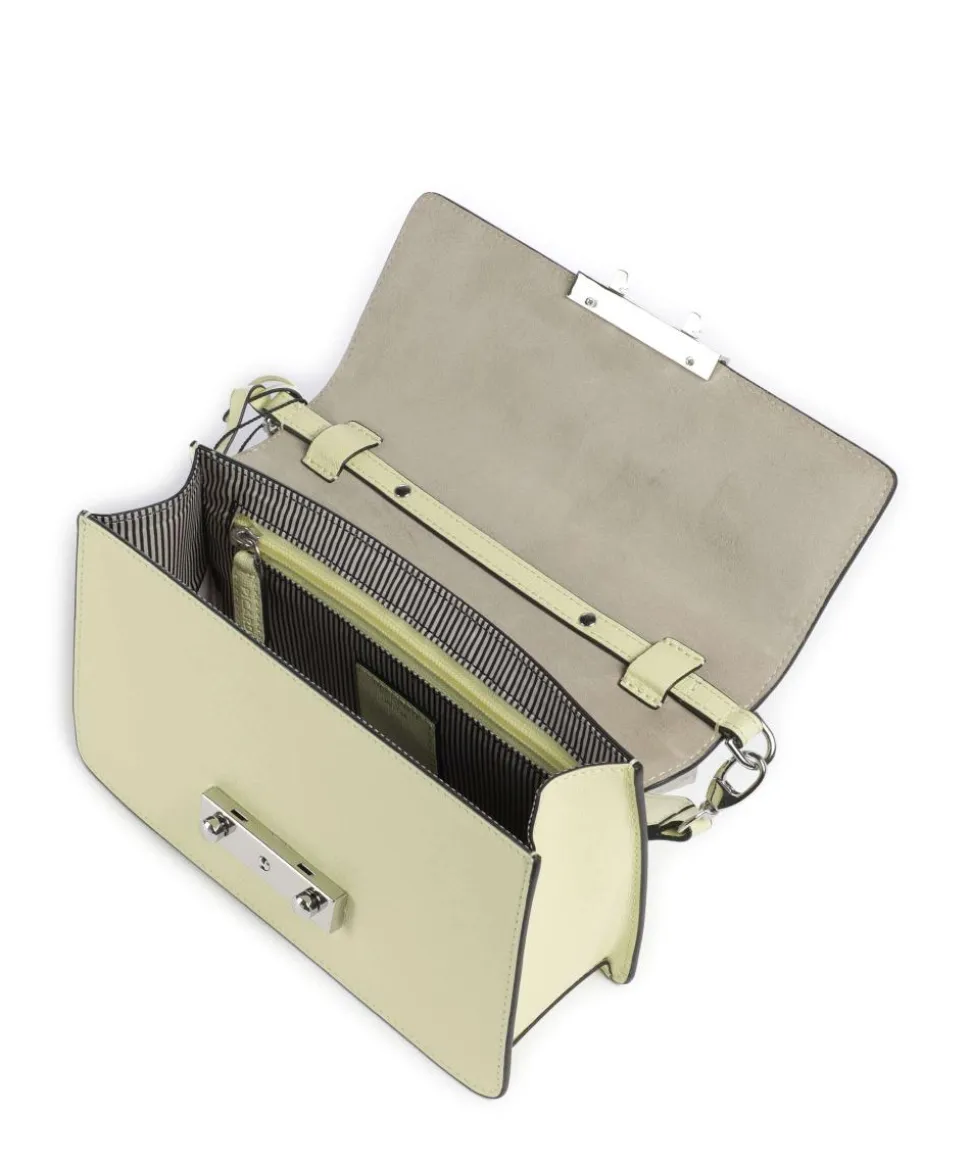 Super Star Schultertasche Saffiano-Rindsleder gelbgrün