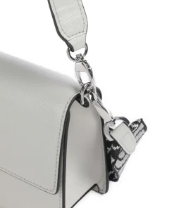 Super Star Schultertasche Saffiano-Rindsleder hellgrau